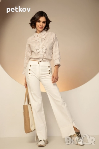 Бял панталон Lucy Fashion, XS, снимка 2 - Панталони - 52110597