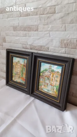 Картини "Пловдив" комплект два броя - 21/18см - Х.Журналов, снимка 5 - Антикварни и старинни предмети - 47503873
