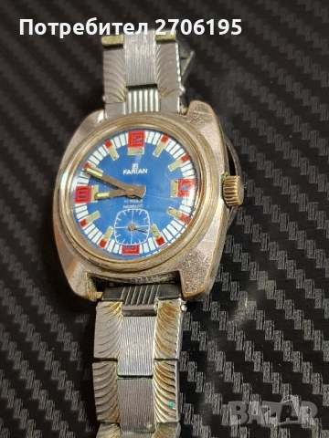 Мъжки часовник Farian incabloc - 17 камъка , снимка 2 - Мъжки - 52618098