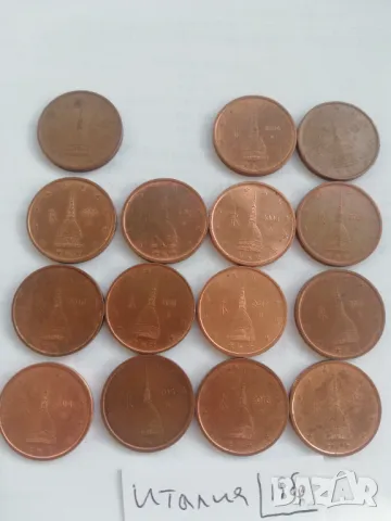 лот 15 монети 2 евроцента Италия, снимка 5 - Нумизматика и бонистика - 44861647