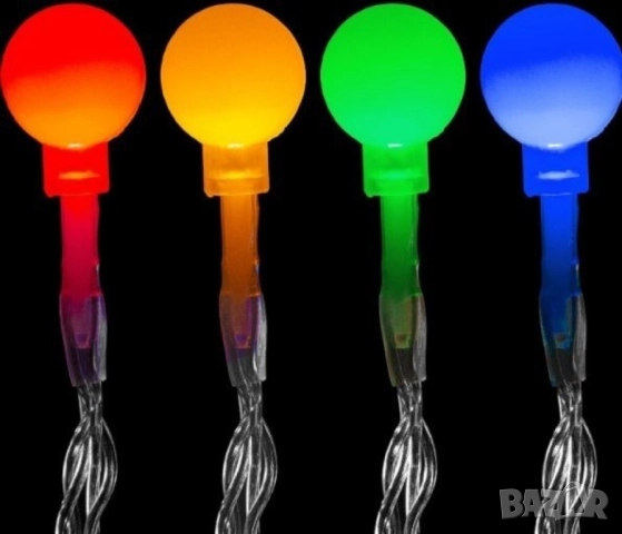 Соларно коледно LED осветление, 60 броя, 6 метра , снимка 2 - Лед осветление - 51989941