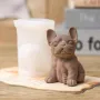 3D куче Френски Булдог силиконов молд форма декорация торта фондан шоколад гипс смола свещ, снимка 1