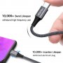 4 броя USB TYPE C кабели - 0.5м+1м+2м+3м найлонова оплетка, Data и бързо зареждане, снимка 3