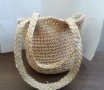 Ретро  дамска плетена камъшена  чанта, снимка 6