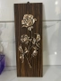 Винтидж стенна картина  дървесен панел с роза, Германия, снимка 8