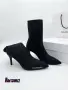 Balenciaga Луксозни Дамски Черни Боти Тип Чорап На Ток И Остри Връхчета Код SEM-709, снимка 2