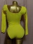 M/L Жълто еластично боди с дълъг ръкав , снимка 3