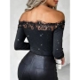 дамска ефектна блуза с голи рамене , снимка 1