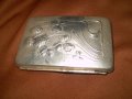 Антикварна дамска  табакера  стил  Art Nouveau, снимка 1