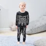 Детска памучна пижама - светещ скелет, различни размери, снимка 2