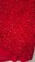УНИКАЛНА блуза от червено букле, цялата в червени пайети, снимка 4