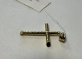 Златна висулка(кръст) 1.14гр., снимка 2