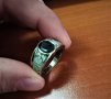Мъжки сребърен пръстен с камък Оникс 925- размер 63, снимка 3