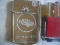 РЕТРО СОЦ АВТОМОБИЛНА АВАРИЙНА СИГНАЛНА ЛАМПА ФЕНЕР 1980г. СИГНАЛ 803 в кожен калъф от ест. кожа, снимка 2