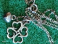 Късметлийско романтично сребърно колие четирилистна Детелина,сърце ❤️ много красив дизайн 52652, снимка 8