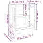 vidaXL Висок шкаф, бял, 70x31x115 см, инженерно дърво, снимка 8