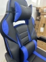 Геймърски стол с телескопична поставка за крака, регулируем, ергономична облегалка, лумбална опора S, снимка 10
