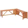 vidaXL Градинска ъглова пейка с плантер, 117x117x40 cм, акация масив, снимка 1