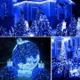 Соларни LED Светлини, Син Oreunik - 2бр х 12м Водоустойчиви Гирлянди за Градина и Двор!, снимка 3