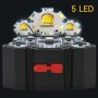 5 LED фенерче, акумулаторно с вградена 18650 батерия, силна светлина, къмпинг, приключение, риболов,, снимка 5