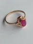 Руски златен пръстен с рубин 1, снимка 1