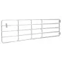 vidaXL Оградна порта, 5 пръта, стомана, (150-400)x90 см, сребриста, снимка 1