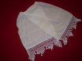 19 в  кърпа памучен  кенар с плетена на една кука дантела , снимка 8