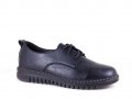 Дамски обувки с връзки в черно , снимка 1 - Дамски ежедневни обувки - 30187791