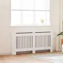 vidaXL Параван за радиатор бял, инженерно дърво, 172 см, снимка 2