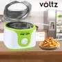 Промоция: Фритюрник Voltz V51980A, 2 Литра, 1300W, 80-190 C, Незалепващ съд, Бяло с Зелено , снимка 5