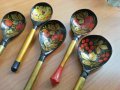 Руски дървени лъжици рисувани хохлома , снимка 6