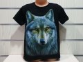 Нова детска тениска с дигитален печат Вълк, Серия Вълци