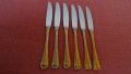 Solingen KUPPELS BESTECK , 18/10 HARTVER GOLDET 23/24 KARAT комплект 6 бр ножове с позлата, снимка 4