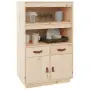 vidaXL Висок шкаф, 67x40x108,5 см, борово дърво масив, снимка 4