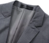 YFFUSHI Мъжко сако Slim Fit с папионка и 1 копче, класическо леко сако, сиво, XL, снимка 4