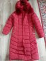Дълго топло червено яке Elisabetta Franchi палто бордо, снимка 1 - Якета - 34110784