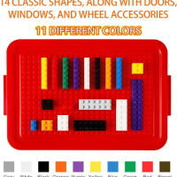 Строителен комплект за деца 540 части в 17 различни форми, колела, врати, прозорци , снимка 7 - Образователни игри - 44535499