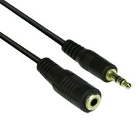 Кабел Аудио жак Мъжки към Аудио жак Женски 5м VCom SS001331 Cable 3.5mm-M/F, снимка 1 - Кабели и адаптери - 34327386