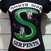 Нова дамска тениска с дигитален печат на сериала RIVERDALE, Southside serpents, снимка 3 - Тениски - 30201300