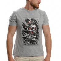 Нова мъжка тениска с дигитален печат 3D Череп (Скелет), снимка 5 - Тениски - 37664177