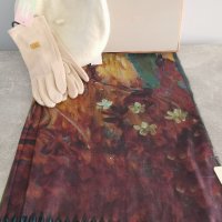 Комплект от кашмирен шал, вълнена барета, топли ръкавици и луксозна кутия, снимка 1 - Шалове - 38116108