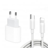 Зарядно 220V TypeC to Lightning iPhone Digital One SP00394 20W 12 Pro Max,13,14 с кабел, снимка 1 - USB кабели - 36628146
