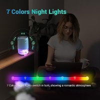 Нов INKBIRD Портативен Обезвлажнител 1100мл - 7 LED Цвята Тих Режим, снимка 8 - Други стоки за дома - 42746110