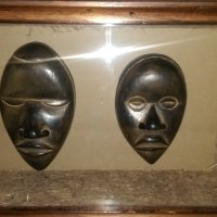 Африкански Дан маски 2 броя, снимка 1 - Антикварни и старинни предмети - 31299113
