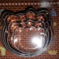 4 бр Hello Kitty Хелоу Коте Кити глава метални форми резци форма резец за тесто сладки бисквитки, снимка 1 - Форми - 40207253