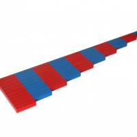Професионални Монтесори синьо червени Числови пръчки в оригинален Р-Р, снимка 1 - Образователни игри - 36540213