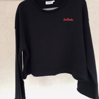 Младежка черна блуза-кроп тип худи HEARTBRECKER, снимка 11 - Блузи с дълъг ръкав и пуловери - 32114958