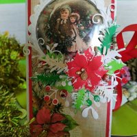 Картичка с място за шоколад подарък за Рождество Христово и Нова година, снимка 2 - Ръчно изработени сувенири - 30873055
