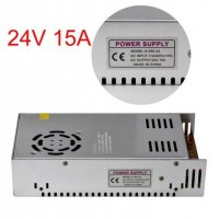 Адаптер S-360-24, метален, охлаждане, стабилизиран, 24V, 15A, 360W, IP20, снимка 2 - Друга електроника - 37465129