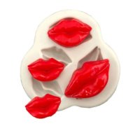 4 Целувки устни устна уста силиконов молд форма фондан шоколад смола, снимка 2 - Форми - 32140600